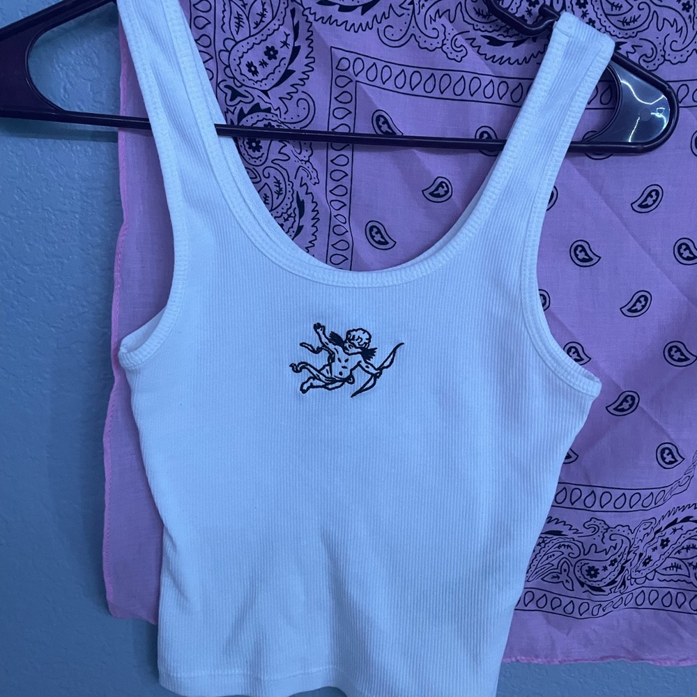 Hollister white angel tank top